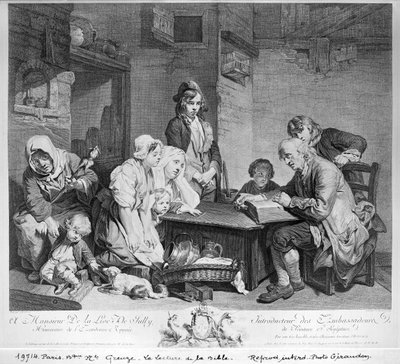 The Reading of the Bible by Jean Baptiste Greuze